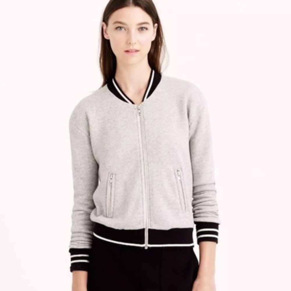 J. Crew Women's Varsity Zippered Cotton Jacket